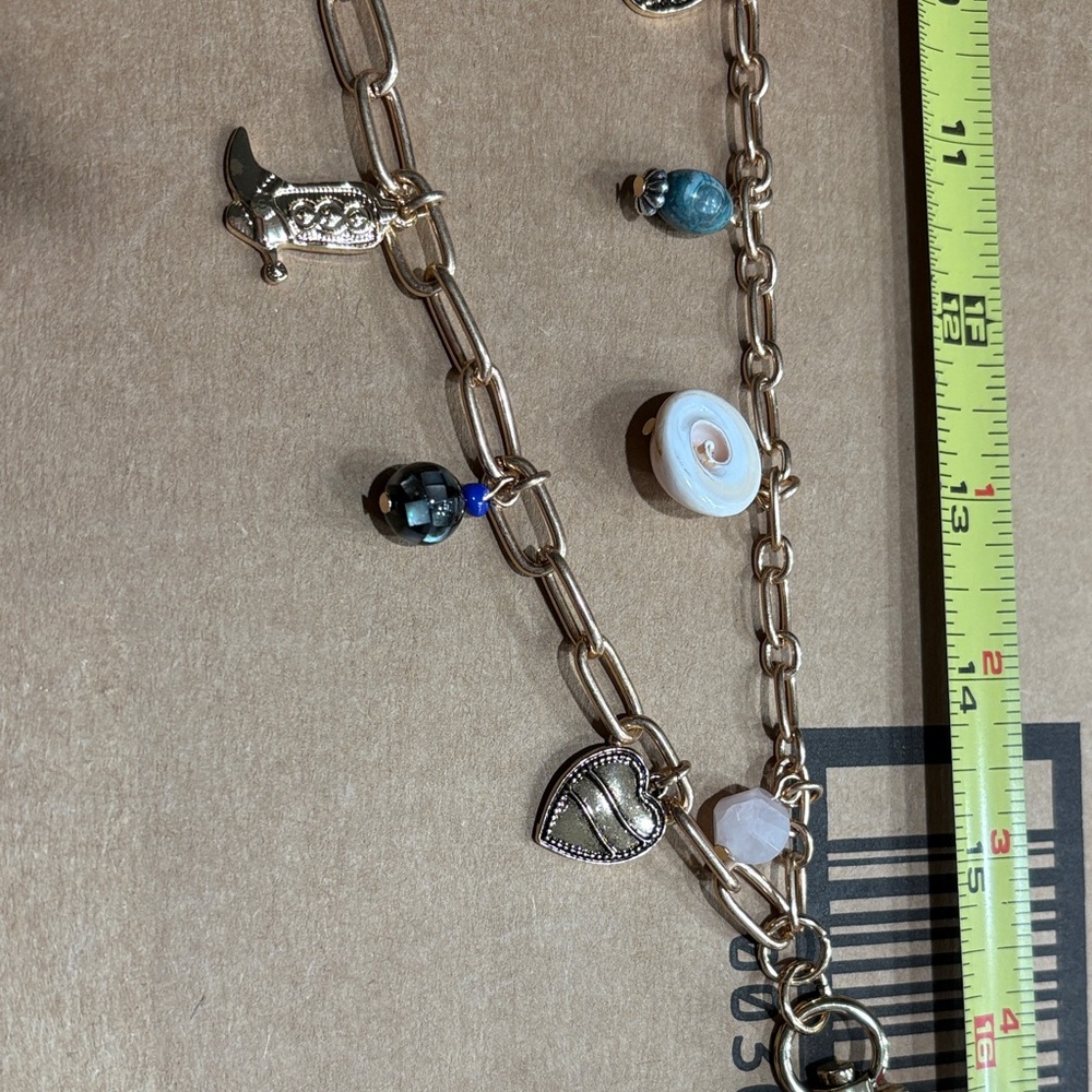Gold Charm with Multicolor Accents purse chain. - Picture 6 of 10